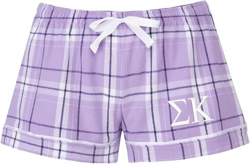 Sigma Kappa Sorority Flannel Boxers - Sig Kap Boxer Shorts - Sleepwear Pajama Bottoms in Kuwait