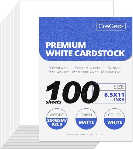CreGear 40 Sheets Colored Cardstock Paper 8.5 x 11, 10 Colors Card Stock in Saudi Arabia