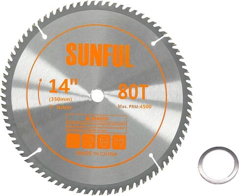 16 Inch Miter/Table Saw Blades 80T with 1 Inch Arbor Circular Saw Blade for Cutting Wood (16") in Kuwait