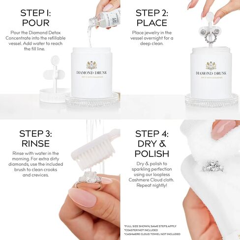 Diamond Drunk Travel Fine Jewelry Cleaning Kit, TSA-Approved, Reusable, Beige in Saudi Arabia