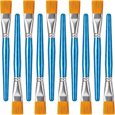 40 Pcs Flat Paint Brushes,1 Inch Craft Paint Brushes, Large Acrylic Paint Brush for Watercolor, Oil Painting, Acrylic,Big Paint Brush for Oil Paint and Body Painting Crafts, Rock Painting in Kuwait