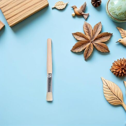 12pcs Stencil Brushes, Natural Bristle Wooden Handle, Assorted Sizes in Kuwait