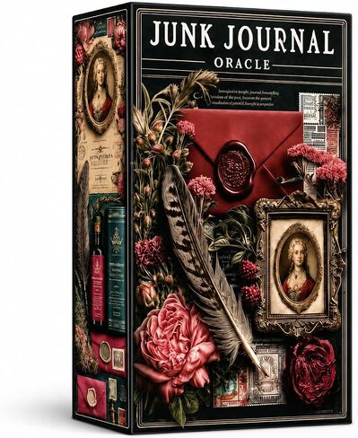 Junk Journal Oracle Cards, 78-Card Vintage Ephemera Oracle Deck with Yes No and Timing Guidance, Beginner Friendly Intuitive Cards for Hidden Messages, Daily Readings, Journaling and Self Reflection in Saudi Arabia
