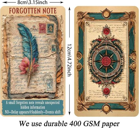 Junk Journal Oracle Cards, 78-Card Vintage Ephemera Oracle Deck with Yes No and Timing Guidance, Beginner Friendly Intuitive Cards for Hidden Messages, Daily Readings, Journaling and Self Reflection in Saudi Arabia