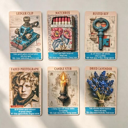 Junk Journal Oracle Cards, 78-Card Vintage Ephemera Oracle Deck with Yes No and Timing Guidance, Beginner Friendly Intuitive Cards for Hidden Messages, Daily Readings, Journaling and Self Reflection in Saudi Arabia