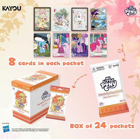 Friendship Eternal My Little Pony Moon Edition Cards, English Series 1 Card Set, Display Box of 24 Packs with 8 Cards Each in Saudi Arabia