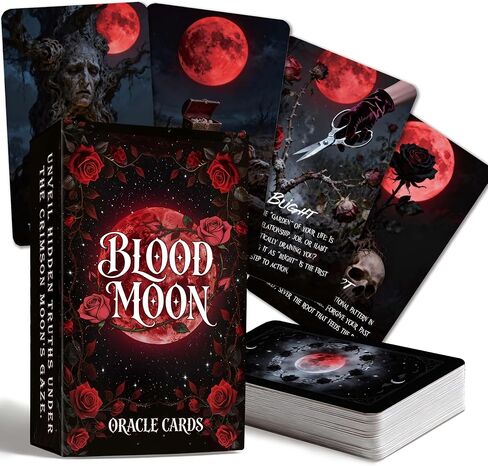 MISS FIRE Blood Moon Oracle Cards: 55-Card Deck for Rituals & Divination | Harness Lunar Eclipse Energy for Shadow Work, Powerful Magic & Profound Insight, Premium Ritual Tool in Kuwait