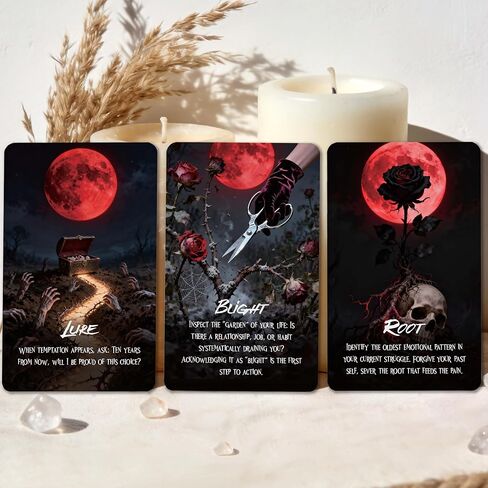 MISS FIRE Blood Moon Oracle Cards: 55-Card Deck for Rituals & Divination | Harness Lunar Eclipse Energy for Shadow Work, Powerful Magic & Profound Insight, Premium Ritual Tool in Kuwait