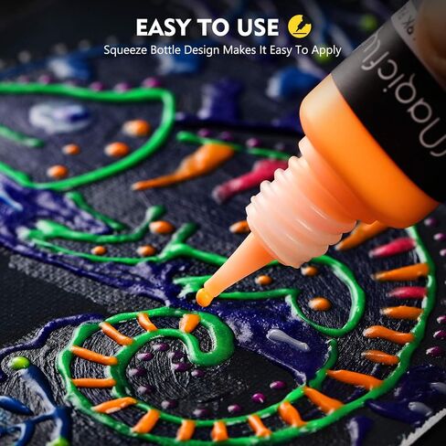 Magicfly Glow in The Dark Paint, 10 Colors Neon Paint, Glow Paint 12ml Each in Kuwait