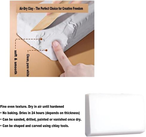 2lb Air-Hardening Modeling Clay - Stone Air Dry Clay,Introductory Air Dry Modeling Clay for All Ages - Molding Clay for Sculpting,Great for Modeling,Sculpting,DIY Jewelry Making Projects in Kuwait