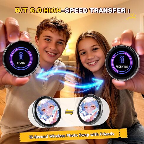 Digital Pin, Digital Badge with Audio Speaker & Touch Screen LED Display, Customizable Anime Style Wearable, Smart Button for Parties, Fan Events, Ita Bags, Cosplay and Fandoms（For <32MB MP4, Images） in Kuwait
