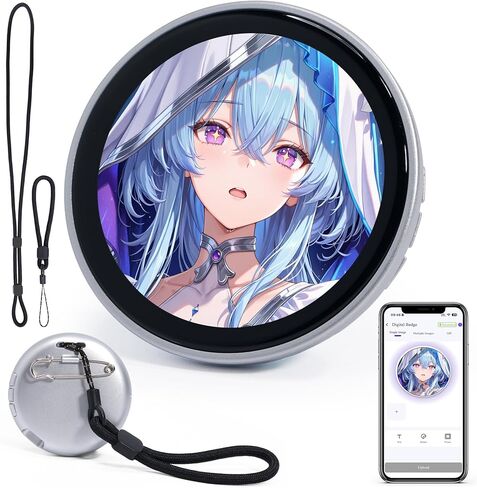 Caydo Digital Badge LED Display,Wareable Dynamic Custom Pin for Cosplay in Kuwait