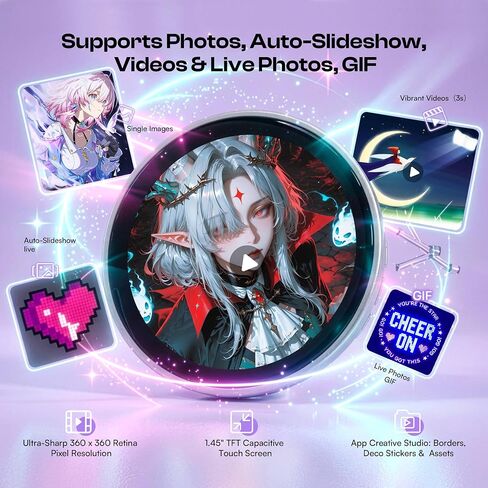 Caydo Digital Badge LED Display,Wareable Dynamic Custom Pin for Cosplay in Kuwait