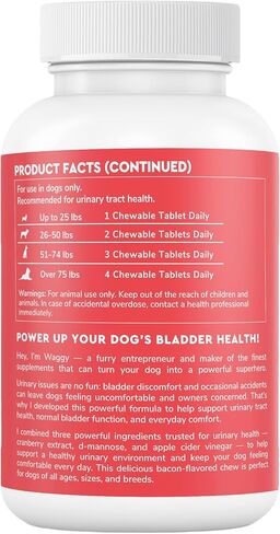 Cranberry Supplement for Dogs UTI - Urinary Tract & Bladder Chewables 120ct in Kuwait