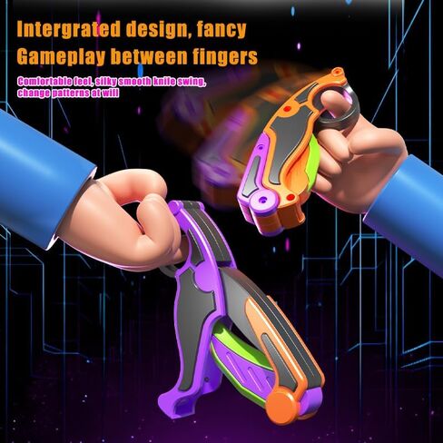 PETBSNVB 2pcs Fidget Claw Knife, 3D Gravity Knife Toy, 3D Gravity Plastic, Switchblade, Printed, Printing Knife, Carrot Knife,Sensory Knife Fidget Toys for Kids & Adults, Anxiety Stress Relief Toy in Saudi Arabia