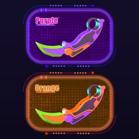 PETBSNVB 2pcs Fidget Claw Knife, 3D Gravity Knife Toy, 3D Gravity Plastic, Switchblade, Printed, Printing Knife, Carrot Knife,Sensory Knife Fidget Toys for Kids & Adults, Anxiety Stress Relief Toy in Saudi Arabia