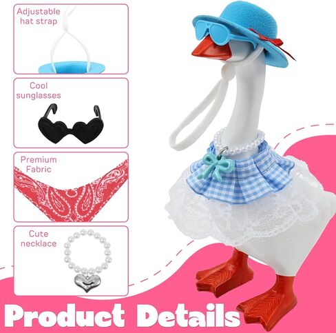 18 Sets 7 Inch Desk Goose Outfits, Mini Desk Goose Clothes, Vintage Multi in Kuwait