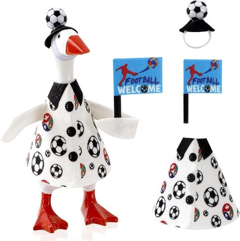 2026 World Cup 7 Inch Desk Goose Outfits, Soccer Desk Goose Clothes Accessories, World Cup Soccer Decor for Goose Statues Office and Home(Dress) in Saudi Arabia