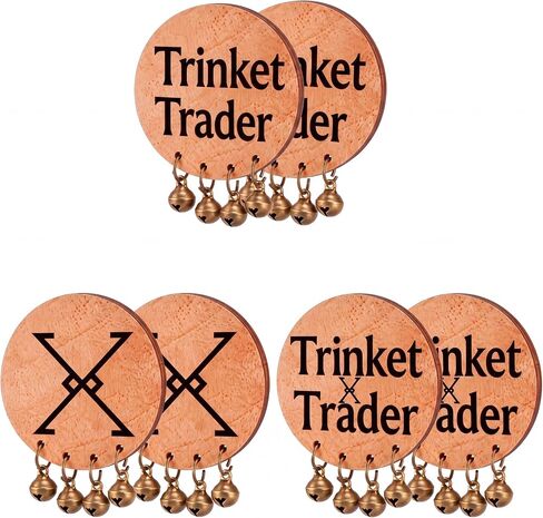 Sosation 6 Pcs Halloween Renaissance Theme Wooden Pin Trinket Trader Badges in Kuwait