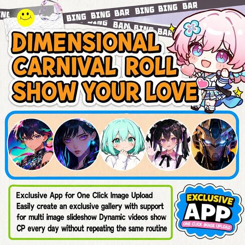 Digital Badge Pin, 1.85" Round Screen 360x360, Bluetooth Upload for Photos GIFs 5s Videos & Audio, Touchscreen Wearable Display with 7-Color Cheer Light, Rechargeable for Backpack Jacket Ita Bag Cosplay, iOS Android in Kuwait