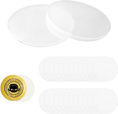 200 Pcs Clear Badge Film, 2.25 Inch PET Circle Mylars, Button Pin Maker Supplies Transparent Protective Cover for Badge Maker Machine, DIY Arts Crafts Badge Buttons Parts in Kuwait