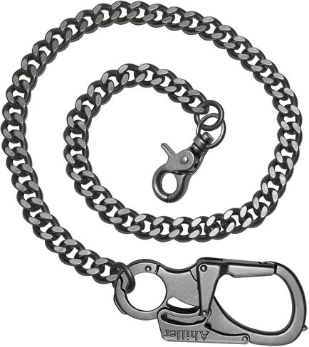 مجموعة سلسلة مفاتيح Ahiller Carabiner Clip، تصميم قفل مزدوج مع طرف تنجستن، سلسلة جينز للرجال، سلسلة محفظة، سلسلة حقيبة ظهر، ملحقات المشي لمسافات طويلة والتخييم in Kuwait