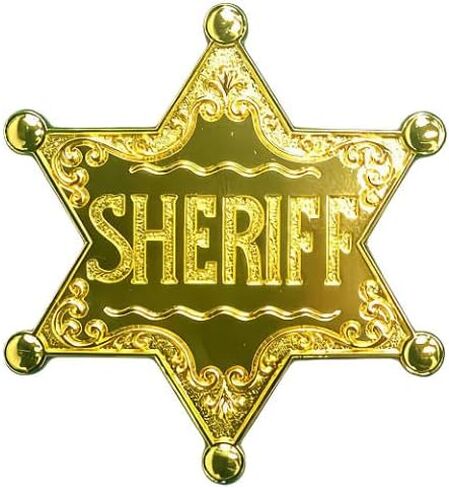 Western Sheriff Badge，Sheriff Badge，Gift for Sheriff Cosplayers，Party Bag Gift Fillers in Kuwait