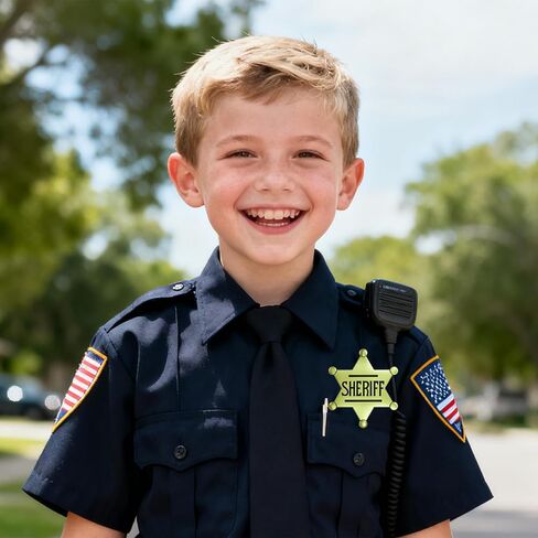 Sheriff Deputy Badge, Metal Sheriff Badge for Kids Girls and Adult, Western Cowboy Police Theme Party Decorations, School Carnival Prizes, Party Bag Gift Fillers in Kuwait