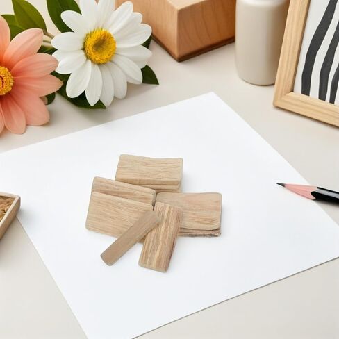 25pcs Driftwood Wood Blocks for Crafts, Natural Grain Mini Pieces in Kuwait