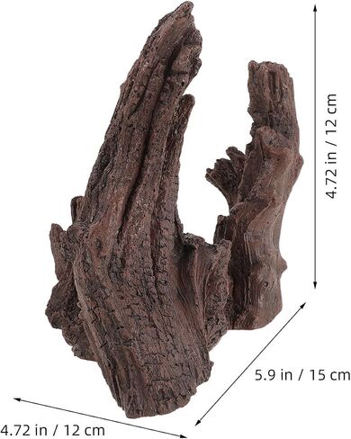 Healifty Resin Aquarium Artificial Driftwood Decor Realistic Tree Trunk and Cave Shape, Multi-Purpose Sinkable Driftwood for Reptile Terrarium and Fish Tank Aquascaping, Easy Maintenance in Kuwait