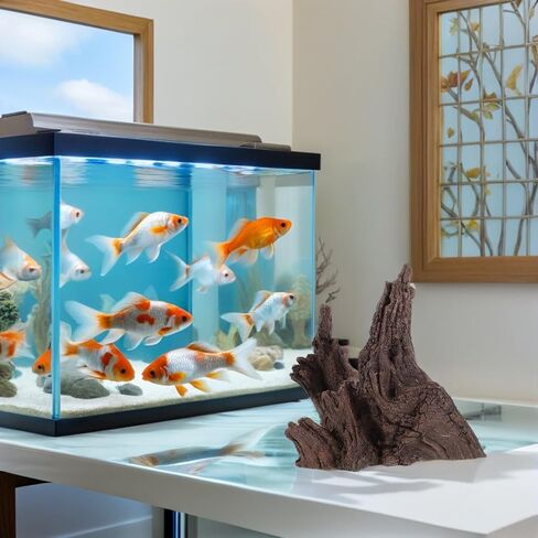 Healifty Resin Aquarium Artificial Driftwood Decor Realistic Tree Trunk and Cave Shape, Multi-Purpose Sinkable Driftwood for Reptile Terrarium and Fish Tank Aquascaping, Easy Maintenance in Kuwait