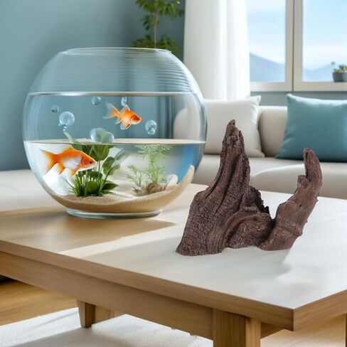 Healifty Resin Aquarium Artificial Driftwood Decor Realistic Tree Trunk and Cave Shape, Multi-Purpose Sinkable Driftwood for Reptile Terrarium and Fish Tank Aquascaping, Easy Maintenance in Kuwait