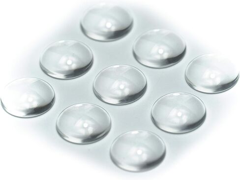 20pcs Flat Back Clear Glass Dome Cabochons Clear Magnifying Cabs Non-calibrated for DIY Photo Pendant Craft Jewelry Making (18mm-20pcs) in Kuwait