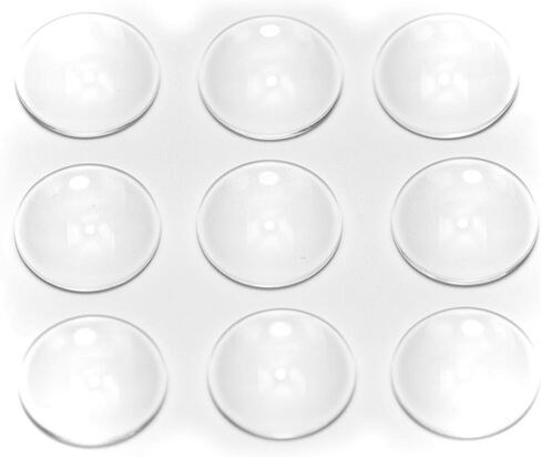 20pcs Flat Back Clear Glass Dome Cabochons Clear Magnifying Cabs Non-calibrated for DIY Photo Pendant Craft Jewelry Making (18mm-20pcs) in Kuwait