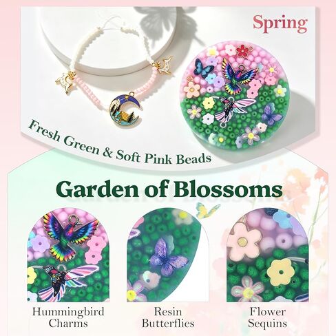LOOMI Sensory Pick Pad 4-Pack Seasonal Nature Fidget Toy Set for Adults - Skin Picking Sensory Pads with Animal Charms, Beads & Glitter for Stress Relief & Sensory Focus in Saudi Arabia
