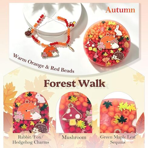 LOOMI Sensory Pick Pad 4-Pack Seasonal Nature Fidget Toy Set for Adults - Skin Picking Sensory Pads with Animal Charms, Beads & Glitter for Stress Relief & Sensory Focus in Saudi Arabia