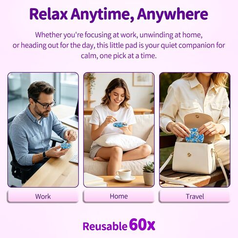 Reusable Picky Fidget Pad Kit Up to 60 Reuses, Melt & Reset Pick Toy in Kuwait