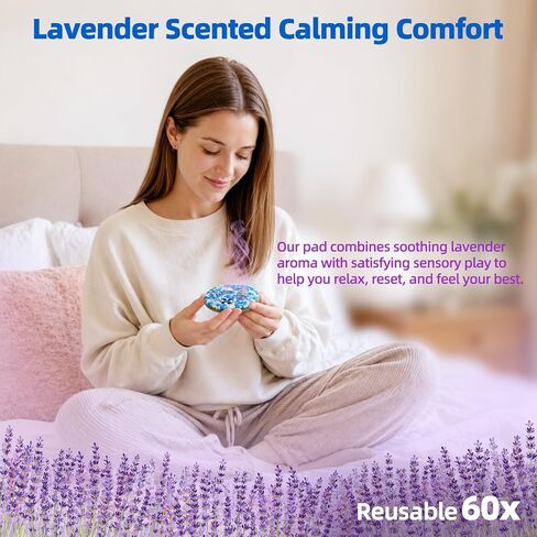 Reusable Picky Fidget Pad Over 60x, Lavender Scented, Stress Relief in Saudi Arabia