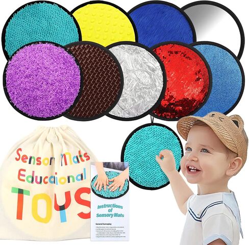 Sensory Toys 9 Set Sensory Mats, Mixed Colors for Kids with Autism in Saudi Arabia