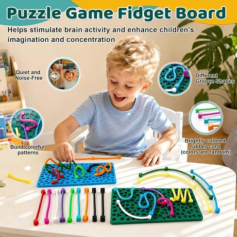 2 Pack Sensory Activity Board, Silicone Fidget Toy for Calming, Stress in Kuwait