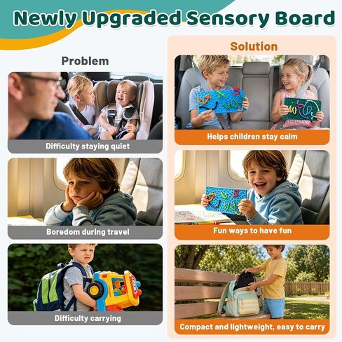 2 Pack Sensory Activity Board, Silicone Fidget Toy for Calming, Stress in Kuwait