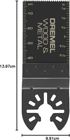 Dremel MM482 Bi-Metal Flush Cut Oscillating Multitool Blade, Ideal for Wood and Metal Cutting Applications - Universal Quick-Fit Interface Fits Bosch, Makita, Milwaukee, and Rockwell in Kuwait