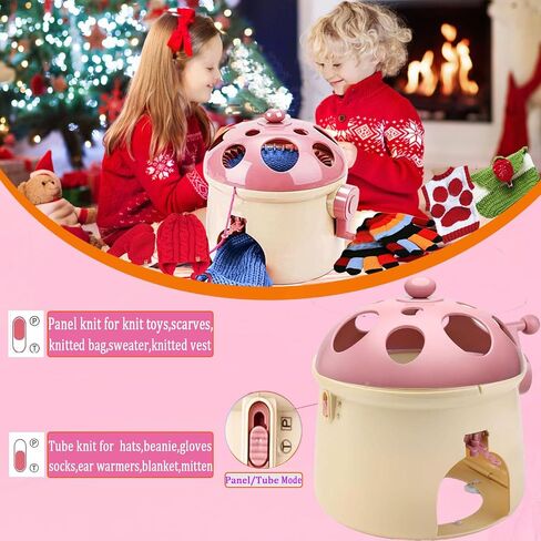 SENTRO 32 Needles Knitting Machine,32 Pin Mushroom Knitting Machine for Adults,Beginners and Kids,Smart Automatic Circular Knitting Loom Crochet Machine Kit for Hat,Scarves,Gloves,Socks,Sweater in Kuwait