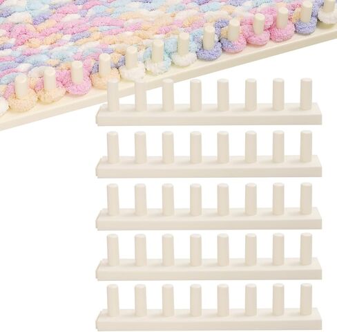 Chunky Blanket Loom Kit, 72in Adjustable 5-Section Loom for Blankets(Ivory) in Kuwait