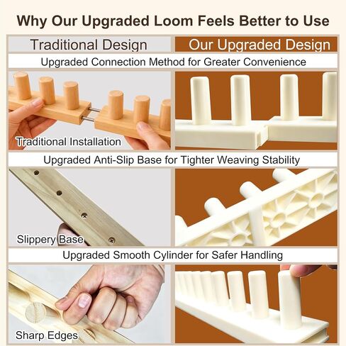 Chunky Blanket Loom Kit, 72in Adjustable 5-Section Loom for Blankets(Ivory) in Kuwait
