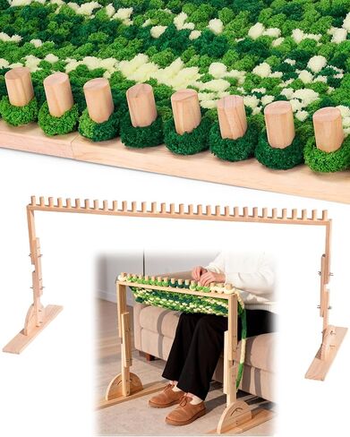 MLLNFUE 63 Inch Vertical Chunky Blanket Loom, Adjustable Wooden Loom in Saudi Arabia