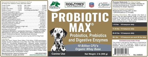 Dogzymes Probiotic Max -10 Billion CFU's Probiotics, Prebiotics, Digestive Enzymes (2 Pound) in Kuwait