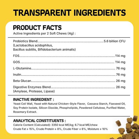 Probiotics for Dogs Digestive Health & Gut Flora Balance Diarrhea Relief in Kuwait