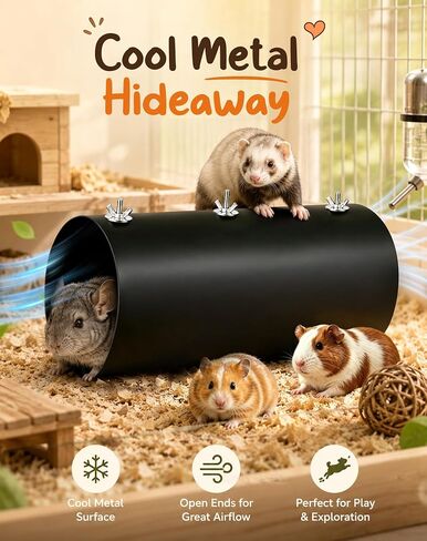 Haoguo Chinchilla Hanging Cooling Tunnel, Metal Hideout in Kuwait