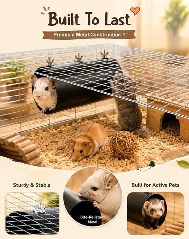 Haoguo Chinchilla Hanging Cooling Tunnel, Metal Hideout in Kuwait